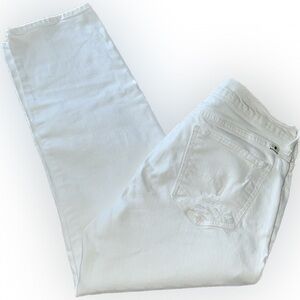 Lucky Brand white sweet crop embroidered denim jeans size 29